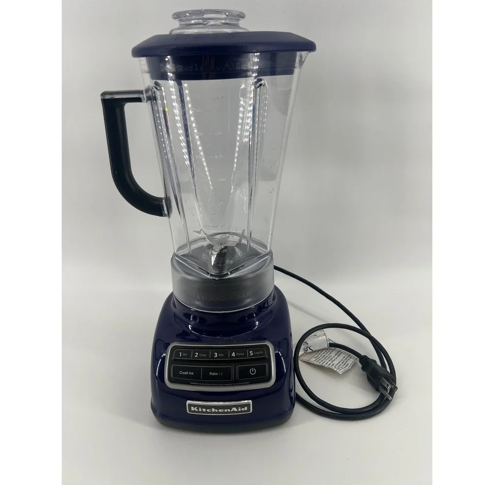 KitchenAid KSB1575QBU Diamond 5-Speed Blender Cobalt Blue 60oz BPA-Free Jar